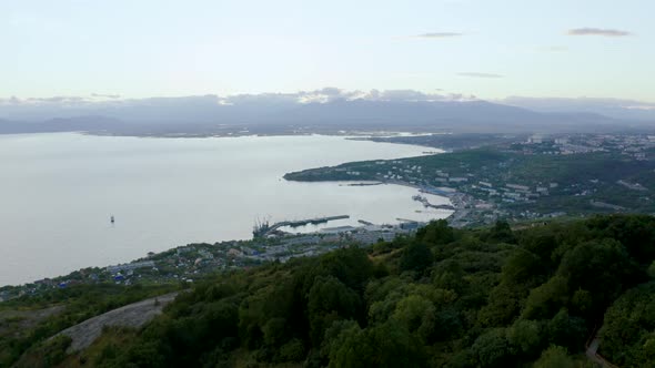 Top View of Petropavlovsk Kamchatsky Bay alt