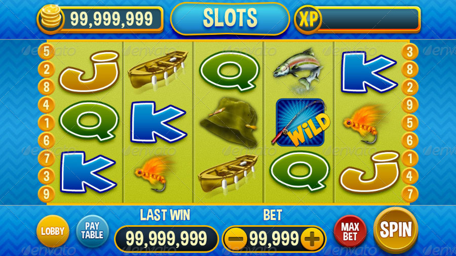 Slots Game HUD & UI Assets, Game Assets | GraphicRiver