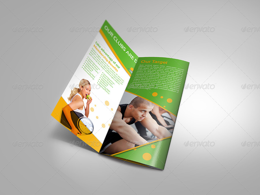 fitness gym brochure tri fold template vol 2 by owpictures gym brochure