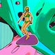 Cartoon surfer girl - VideoHive Item for Sale