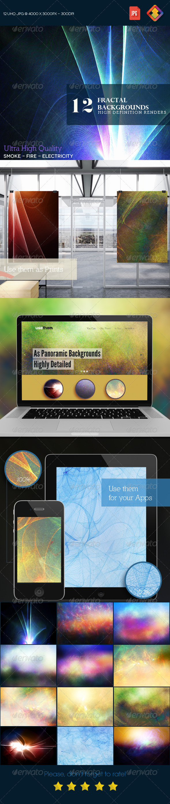 12HD Fractal Backgrounds V1 - Abstract Backgrounds