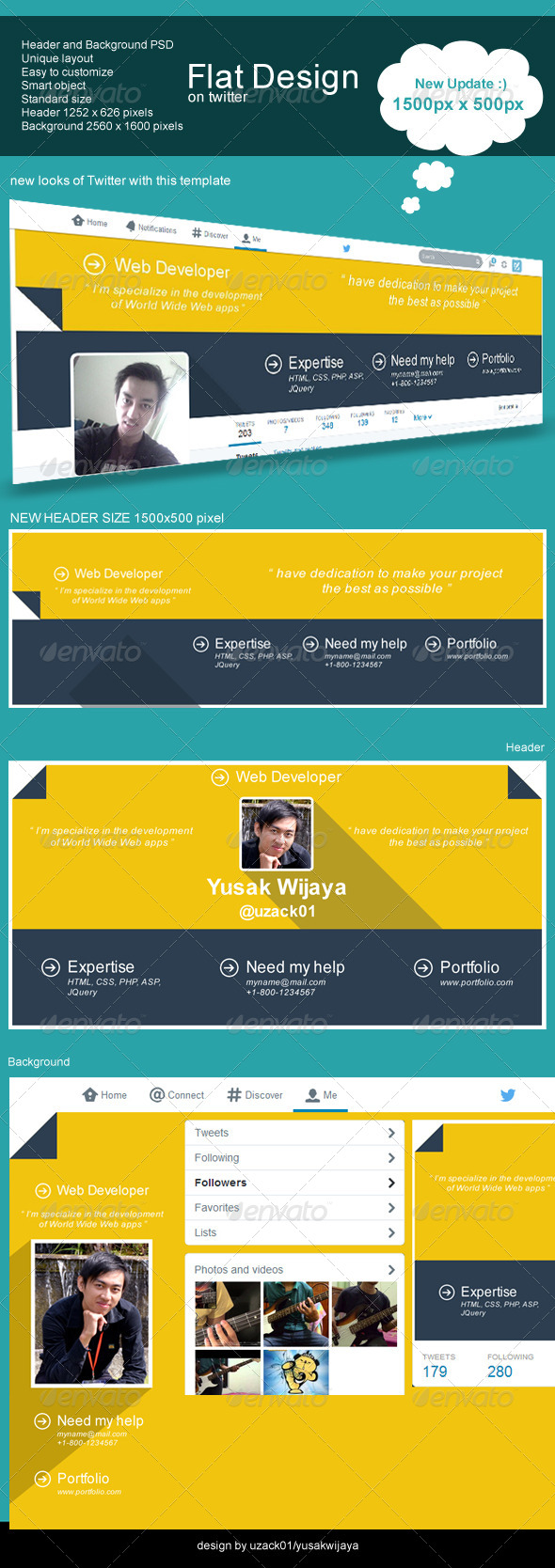 Flat Design on Twitter - Twitter Social Media