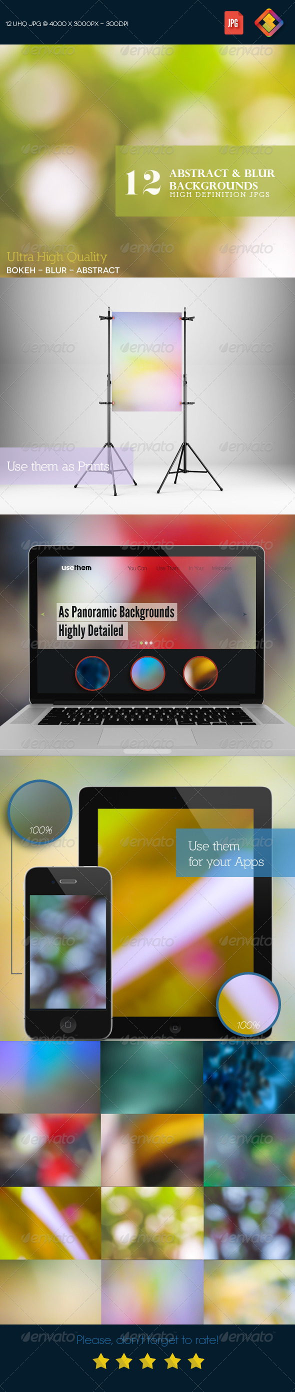 12HD Abstract & Blur Backgrounds V5 - Abstract Backgrounds