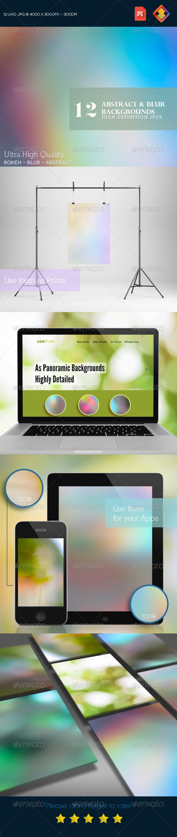 12HD Abstract & Blur Backgrounds V6 - Abstract Backgrounds