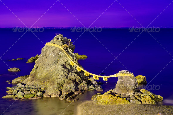 Meoto Iwa Rocks - Stock Photo - Images