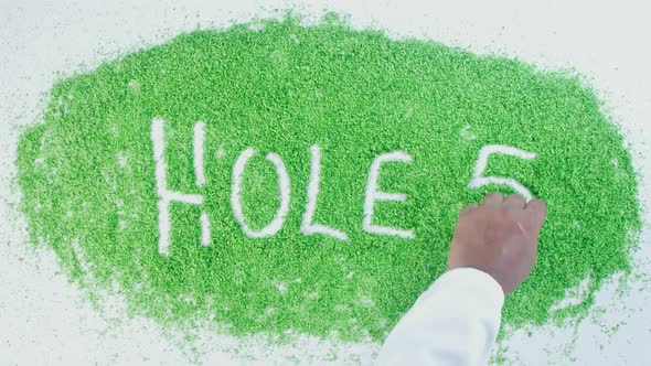 Green Hand Writing Hole 5