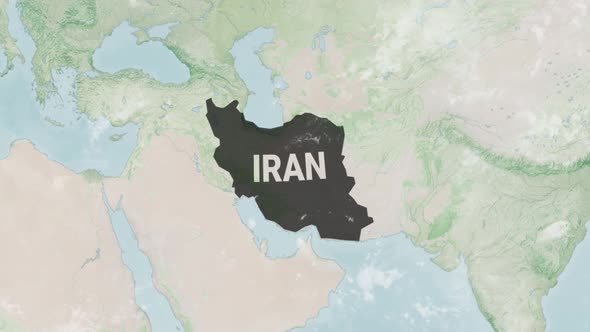 Globe Map of Iran with a label