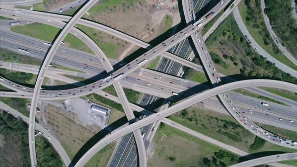 Atlanta Spaghetti Junction Freeways Aerial Top View alt