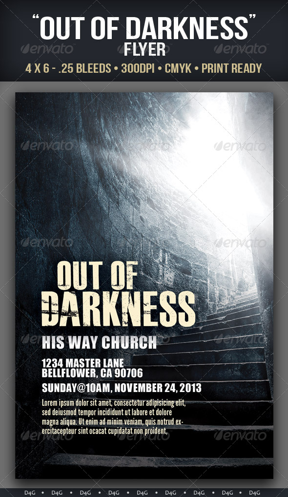"Out of Darkness" Church Flyer - Church Flyers