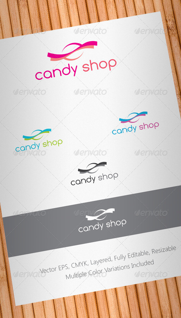 Candy Shop Logo Template - Food Logo Templates