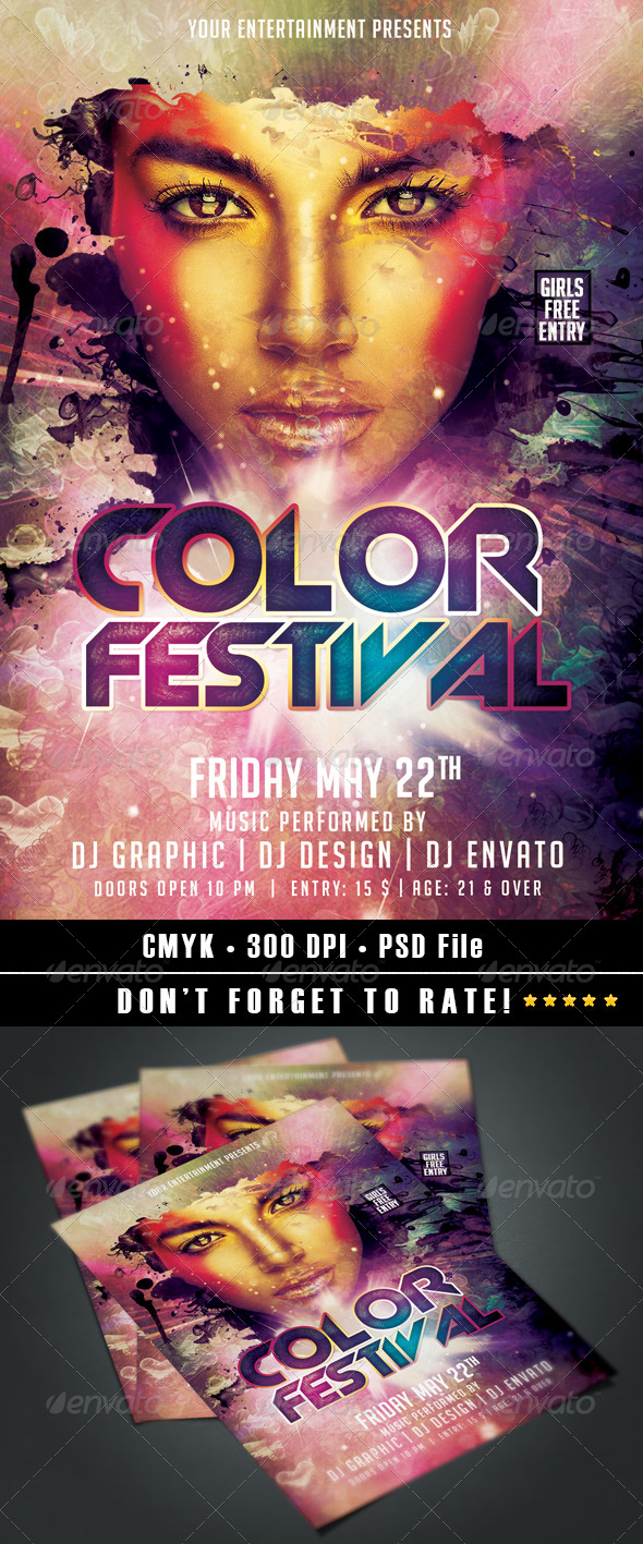 Color Festival - Events Flyers