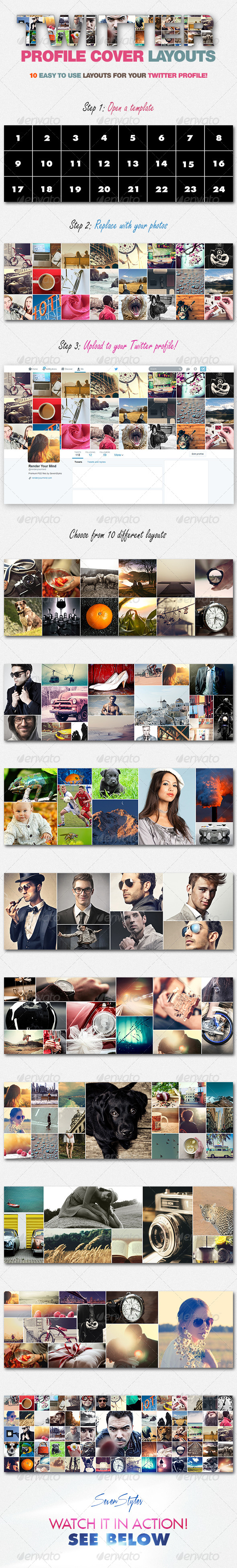 10 Twitter Profile Cover Templates - Twitter Social Media
