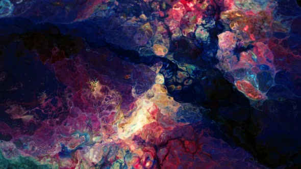 Abstract Colorful Ink Spread Explode