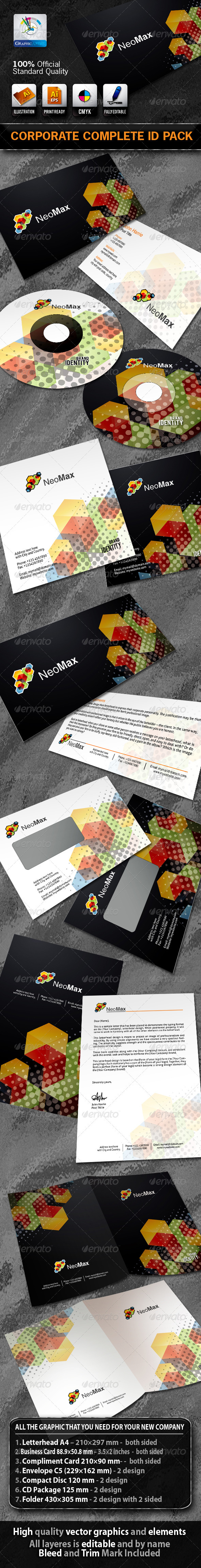 NeoMax Business Corporate ID Pack With Logo - Stationery Print Templates