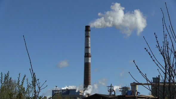 Factory Chimney Smoking 2