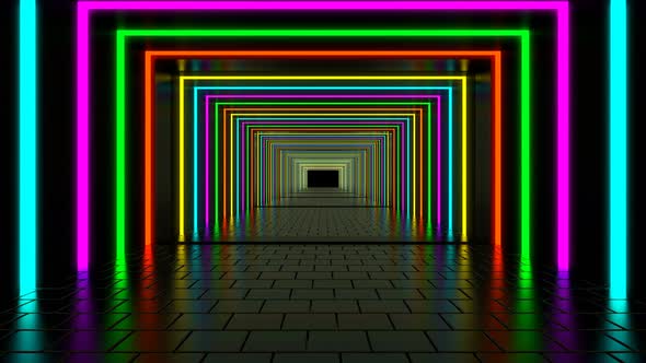 VJ Colorful Tunnel 4K