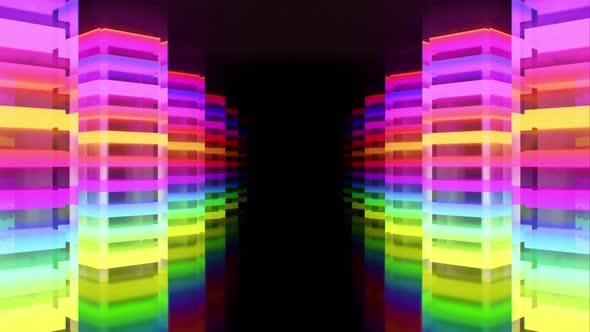 Colorful Neon Cube