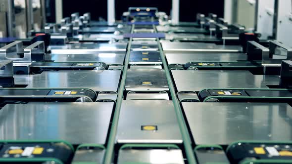 Solar Cells Distribution Carried Out By a Factory Conveyor alt