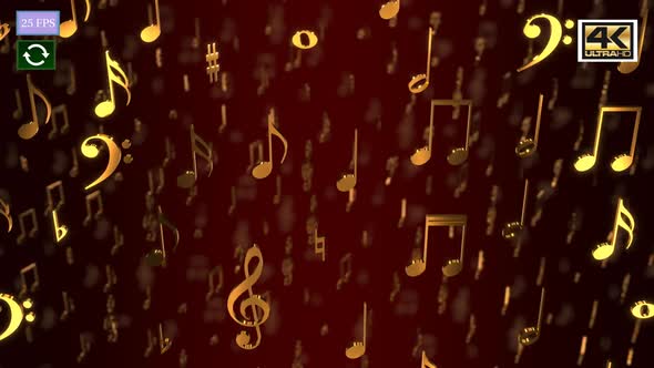 Music Notes A4 4K