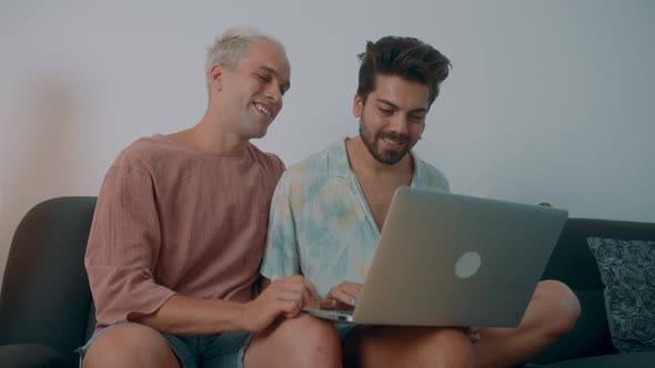 A European Gay Couple Spending Time at Home alt