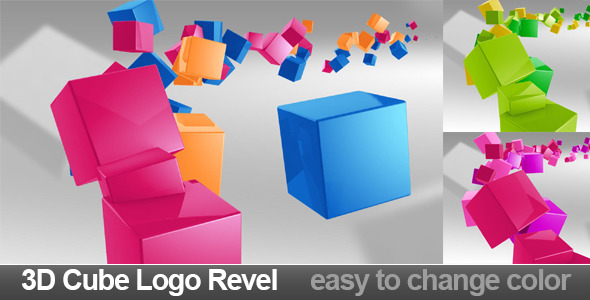 3D Cube Logo - VideoHive 7688085