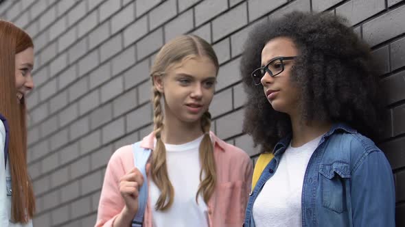 Female Teens Insulting, Threatening Biracial Girl, School Bullying, Racial Hate alt