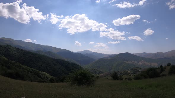  Mountain clouds and sun Time Lapse video