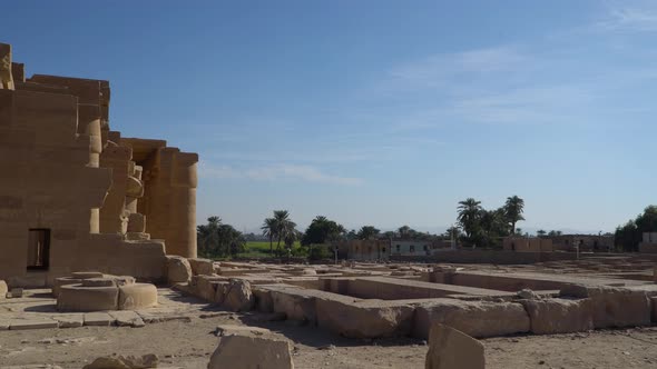 The Ramesseum is the Memorial Temple or Mortuary Temple