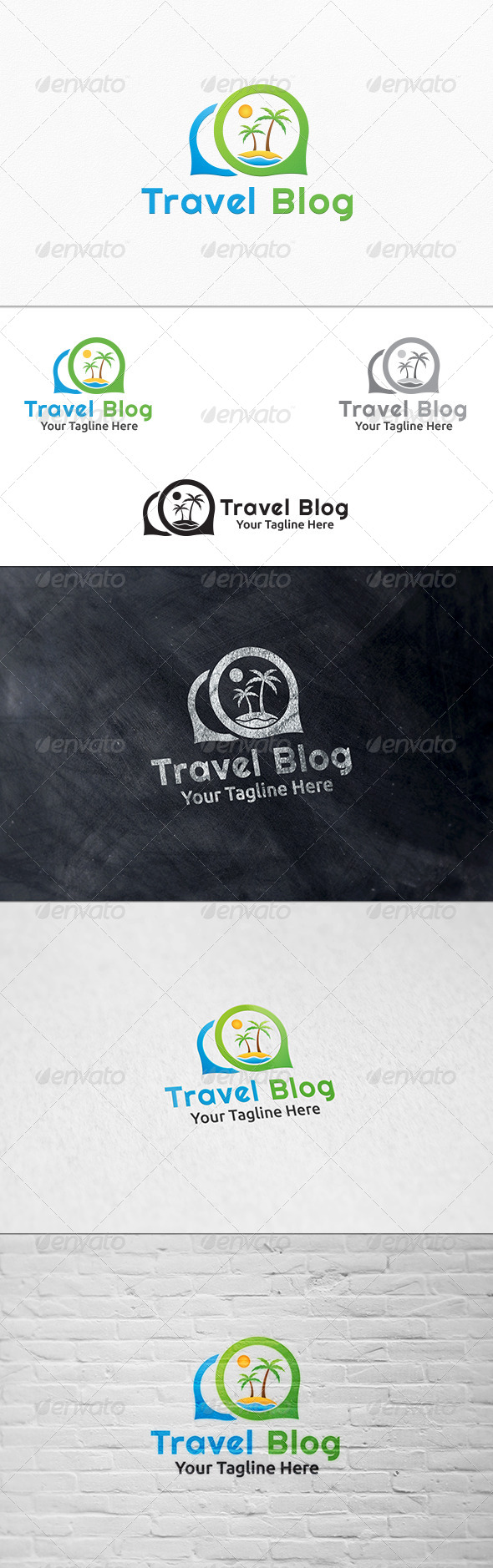 Travel Blog Logo Template by martinjamez GraphicRiver