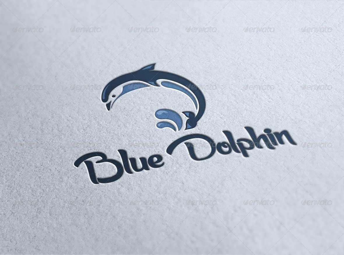 Blue Dolphin Logo, Logo Templates | GraphicRiver