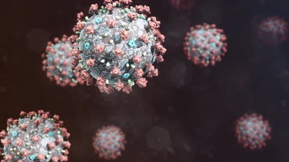 Close Animated Shot of the Coronavirus - COVID-19