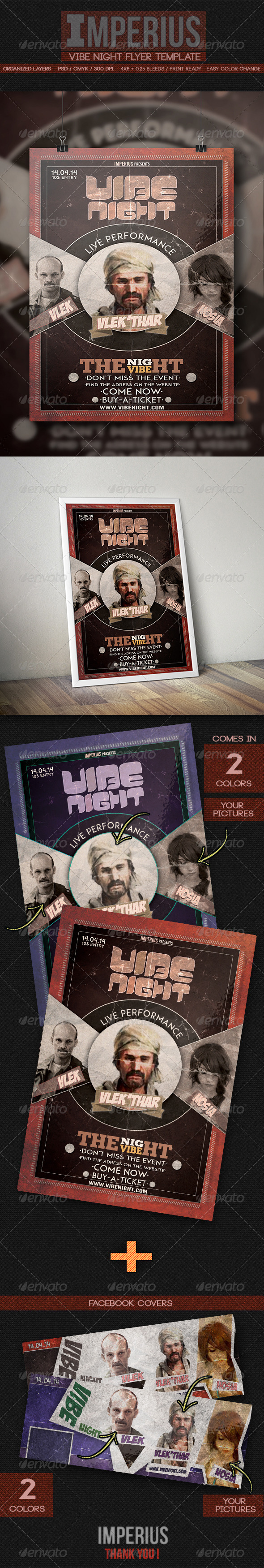 Vibe Night Flyer - Flyers Print Templates