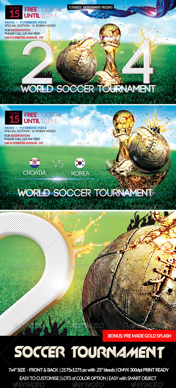 Soccer Tournament-Front & Back - Sports Events