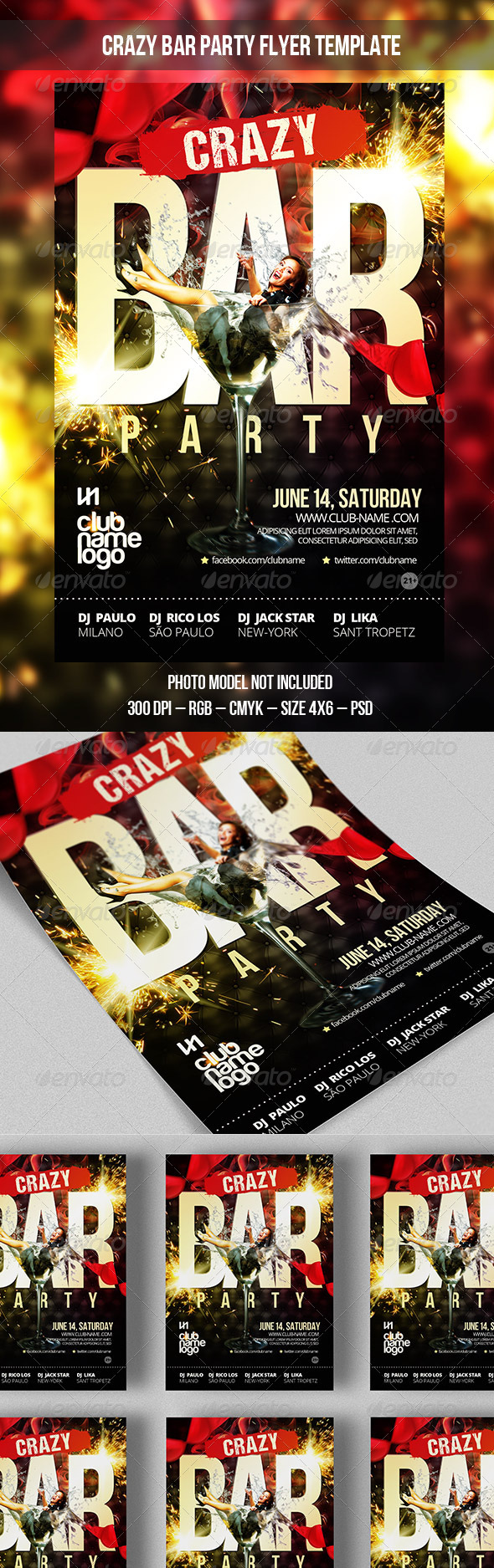 Bar Flyer - Clubs & Parties Events