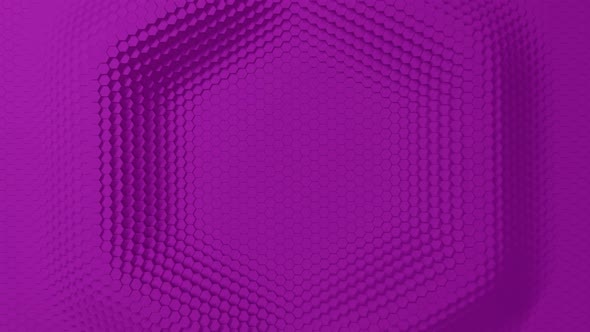 Abstract purple hexagon with offset effect