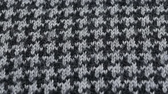 Knitted fabric texture with goose foot pattern