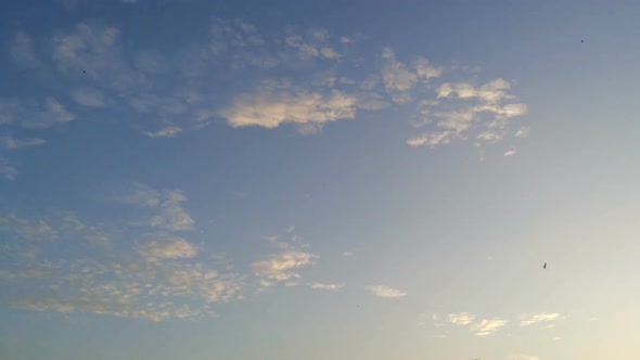 moving clouds and blue sky time lapse