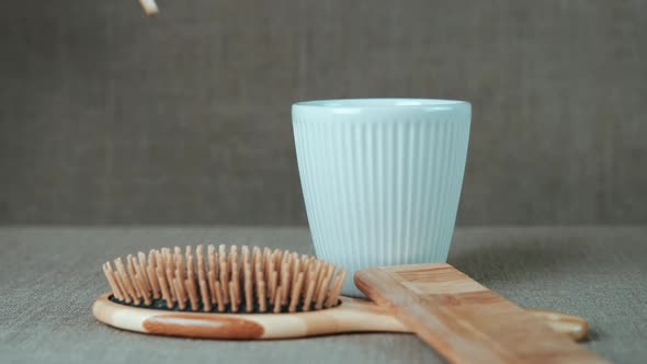 Bath with natural products.  alt