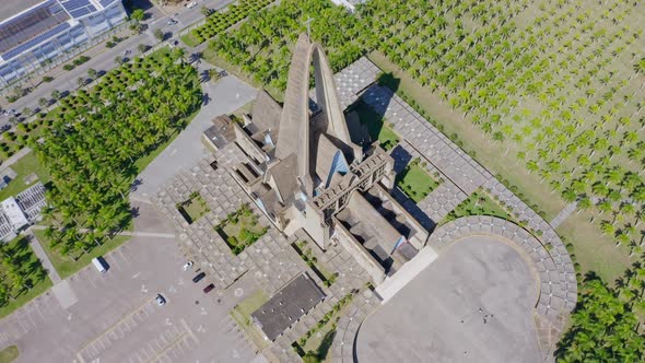 High angle view of Basilica Nuestra Senora de la Altagracia, Higuey alt