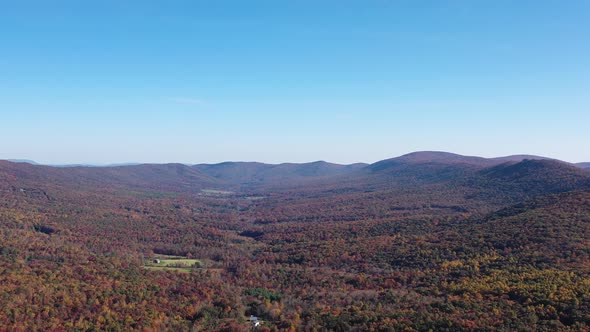 Trout Run Valley - West Virginia - Aerial - Autumn alt