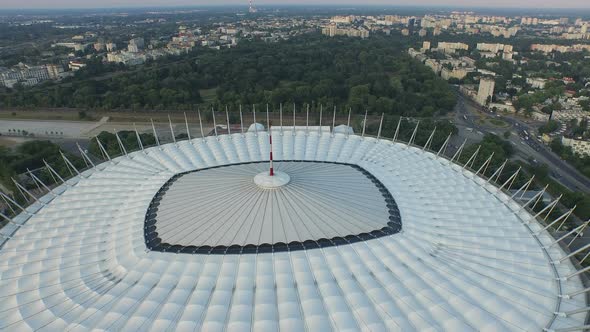 Aerial view of National Stadium in Warsaw