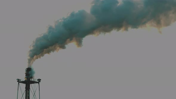 Industrial Plant Damaging the Environment By Emissions of Toxic Gases Into the Atmosphere alt