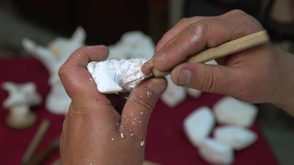 Craftsman Making Meerschaum Pipe