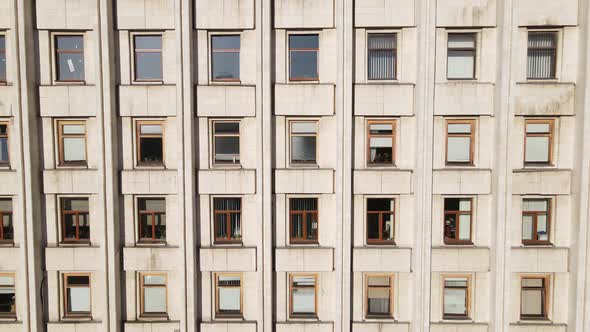 Many Windows of a Building Built in the Style of the Former USSR alt