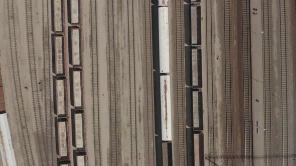 Flying Fast Over Train Tracks and Wagons alt