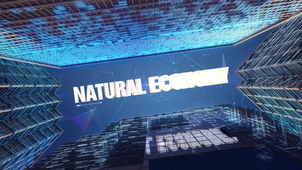 Digital Skyscrapers Business Word   Natural Economy