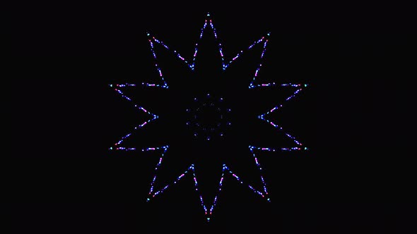 Abstract 3D lines in a multicolor alt