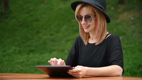 Girl Using Digital Tablet