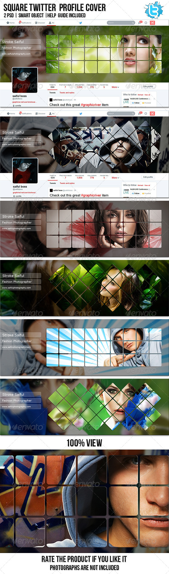 Square Twitter Profile Cover - Twitter Social Media