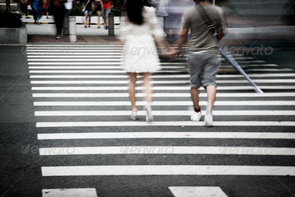 crosswalk and pedestrian at street Stock Photo by Panxunbin | PhotoDune